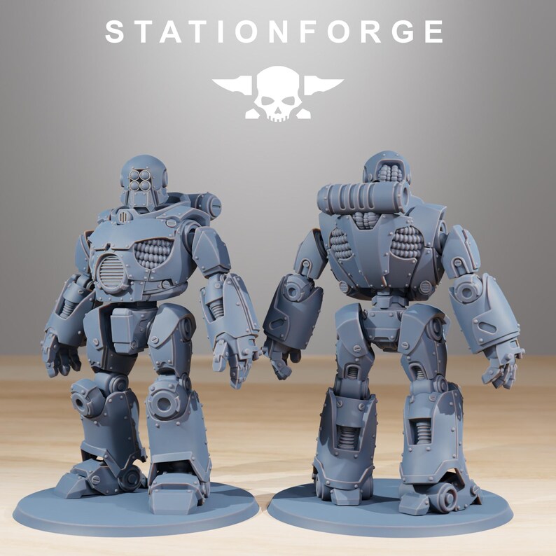 Scavenger Droitex MK3 / Station Forge Miniature in resina 16k / 28 mm 32 mm Wargaming da tavolo / Non dipinte immagine 4