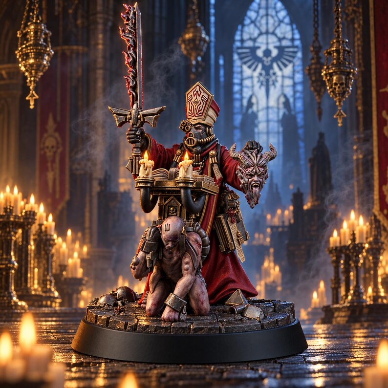 Space Knights Inquisitor Redemptor | Miniatury z żywicy 16k | 28 mm 32 mm Gry bitewne | Niepomalowane zdjęcie 2