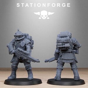 Royalguard Bastioneers | Station Forge 16k Resin Miniatures | 28mm 32mm Tabletop Wargaming | Unpainted 画像 5