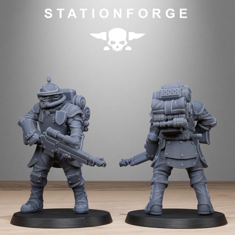Royalguard Bastioneers | Station Forge 16k Resin Miniatures | 28mm 32mm Tabletop Wargaming | Unpainted 画像 5