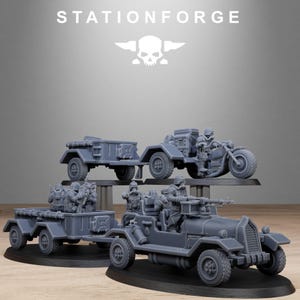 GrimGuard Support Vehicles | Station Forge 16k Resin Miniatures | 28mm 32mm Tabletop Wargaming | Unpainted image 2