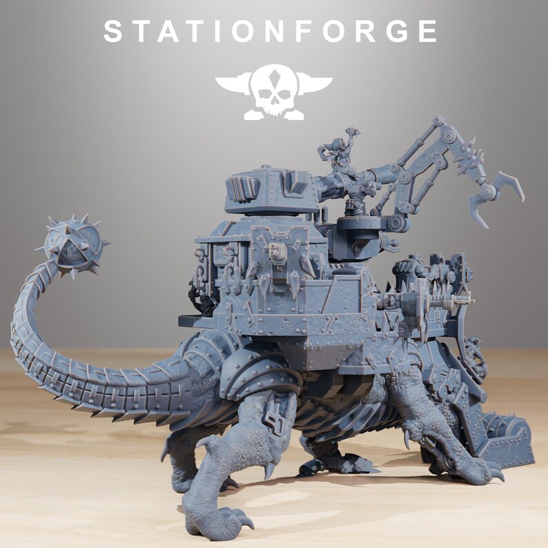 Orks Orkaz Run Rolla | Station Forge 16k Resin Miniatures | 28mm 32mm Tabletop Wargaming | Unpainted image 4