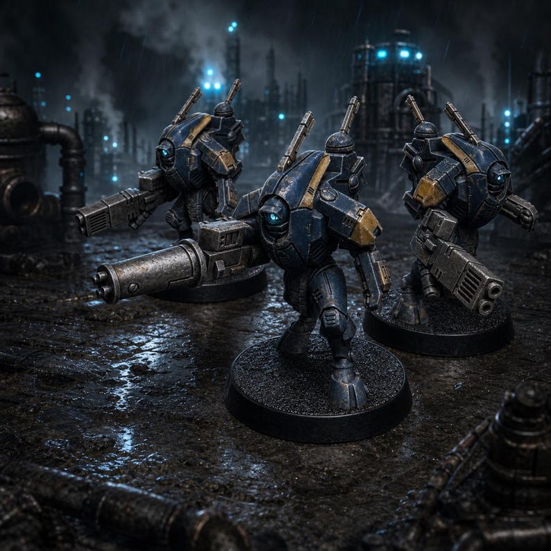 Coalition Stealth Suits Scouts | 16k Resin Miniatures | 28mm 32mm Tabletop Wargaming | Unpainted image 1