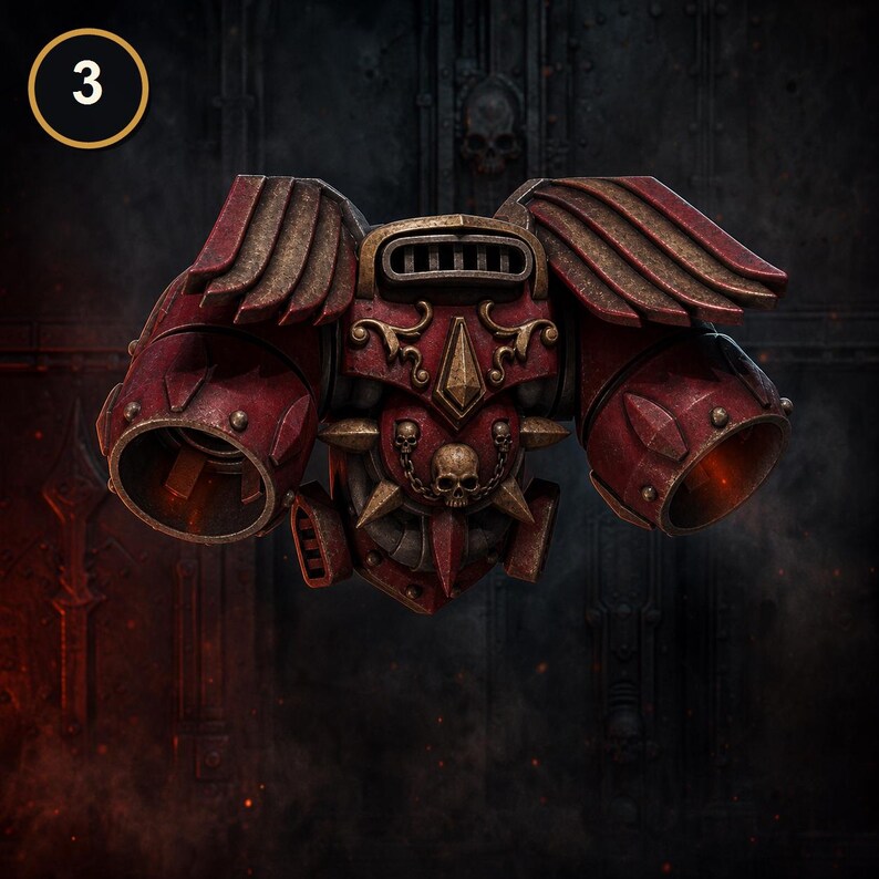Crimson Lords - Jetpacks #1 - 16k Resin - GreyTide Studio - Blood / Space Warriors / Bitz / Tabletop / Wargaming / Grimdark image 6