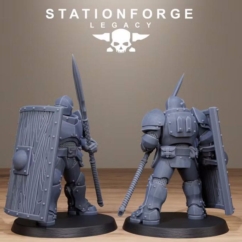 Solaris Shielders | Station Forge 16k Resin Miniatures | 28mm 32mm Tabletop Wargaming | Unpainted image 8