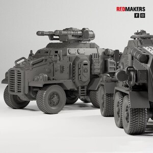 Heavy Armored Assault Vehicle | 16k Resin Miniatures | 28mm 32mm Tabletop Wargaming | Unpainted image 7