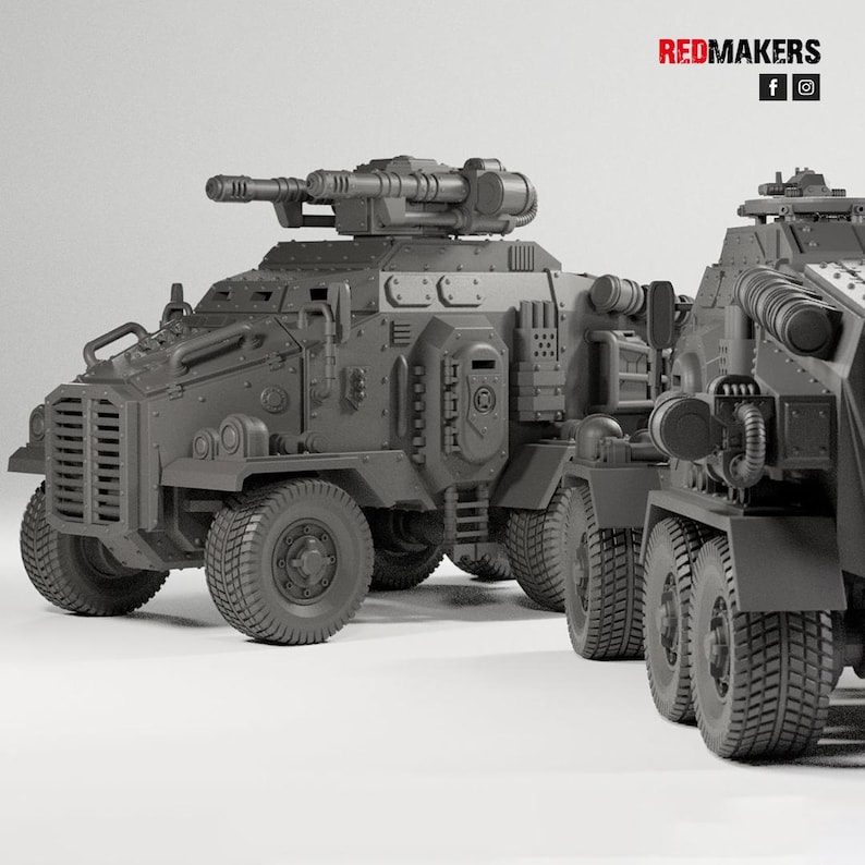 Heavy Armored Assault Vehicle | 16k Resin Miniatures | 28mm 32mm Tabletop Wargaming | Unpainted image 7