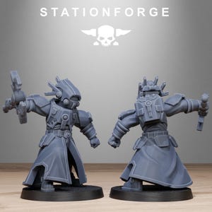 Tarion Priests | Station Forge 16k Resin Miniatures | 28mm 32mm Tabletop Wargaming | Unpainted image 3