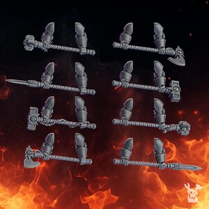Pactum Aeternum Warden Armas de dos manos - Resina de 16k - DakkaDakka - Guerreros Templarios / Bitz / Mesa / Wargaming / Grimdark imagen 2