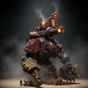 Orks Orkaz Mega Steppa | Station Forge 16k Resin Miniatures | 28mm 32mm Tabletop Wargaming | Unpainted image 1