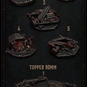 Seigneurs Cramoisis - Réacteurs dorsaux Toppers 32 mm et 90 mm - Résine 16k - GreyTide Studio - Sang / Pièces détachées / Jeux de plateau / Jeux de guerre / Grimdark image 1