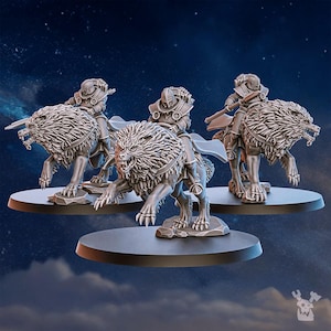 Stormpride Wolf Riders | 16k Resin Miniatures | 28mm 32mm Tabletop Wargaming | Unpainted image 2