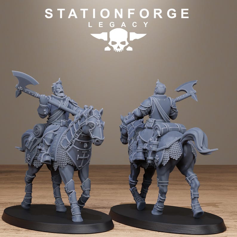Caballería Legacy Thorncrest / Station Forge 16k Miniaturas de resina / 28 mm 32 mm Juegos de guerra de mesa / Sin pintar imagen 8