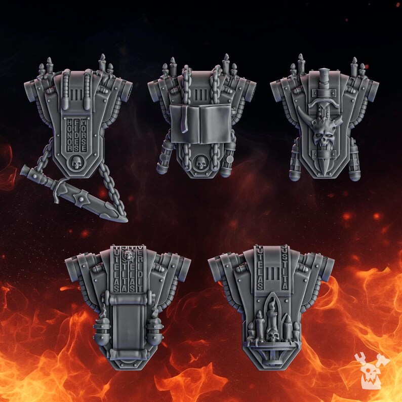 Pactum Aeternum Warden Backpacks - 16k Resin - DakkaDakka - Templar Warriors / Bitz / Tabletop / Wargaming / Grimdark image 2
