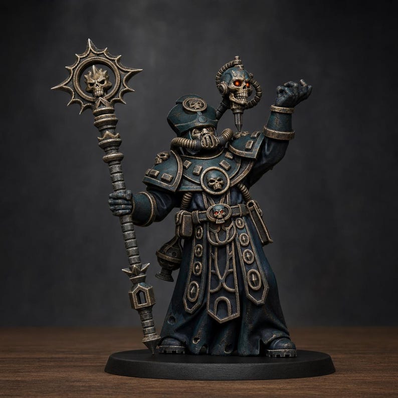 Sacerdote vodalita / forja de estación, miniaturas de resina 16k / 28 mm 32 mm, juegos de guerra de mesa / sin pintar imagen 1