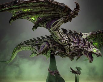 Xenarid Dragon | Station Forge 16k Resin Miniatures | 28mm 32mm Tabletop Wargaming | Unpainted