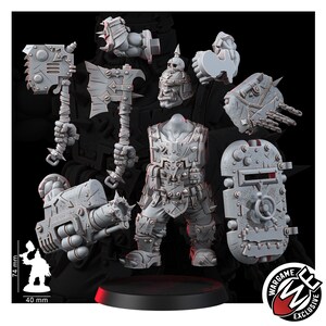 Chaos Renegades Of Pain Bulls | 16k Resin Miniatures | 28mm 32mm Tabletop Wargaming | Unpainted image 2
