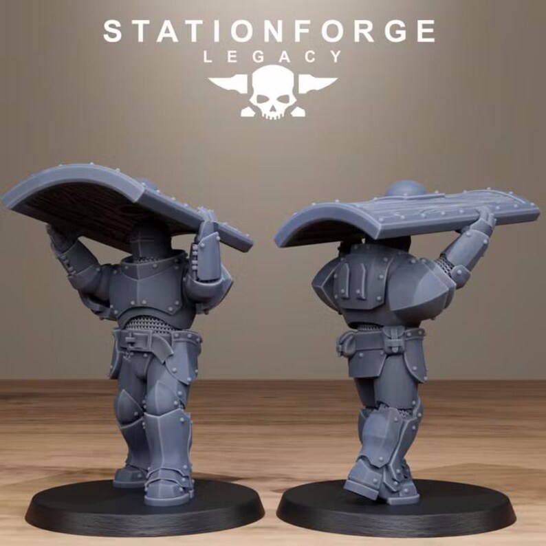 Solaris Shielders | Station Forge 16k Resin Miniatures | 28mm 32mm Tabletop Wargaming | Unpainted image 5