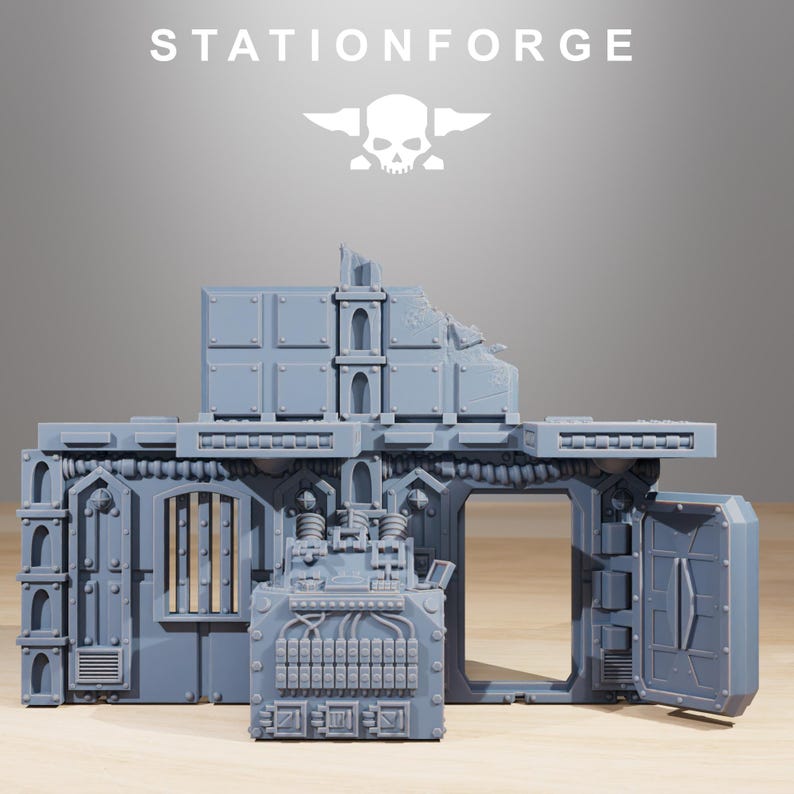 Scavenger Factory Terrain Kit | Station Forge 16k Resin Miniatures | 28mm 32mm Tabletop Wargaming | Unpainted image 7