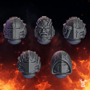 Pactum Aeternum Warden Heads - 16k Resin - DakkaDakka - Templar Warriors / Bitz / Tabletop / Wargaming / Grimdark image 2