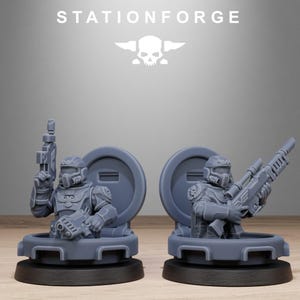 Comandanti di Carri Armati / Miniature in resina Station Forge 16k / 28 mm 32 mm per wargame da tavolo / Non dipinte immagine 6