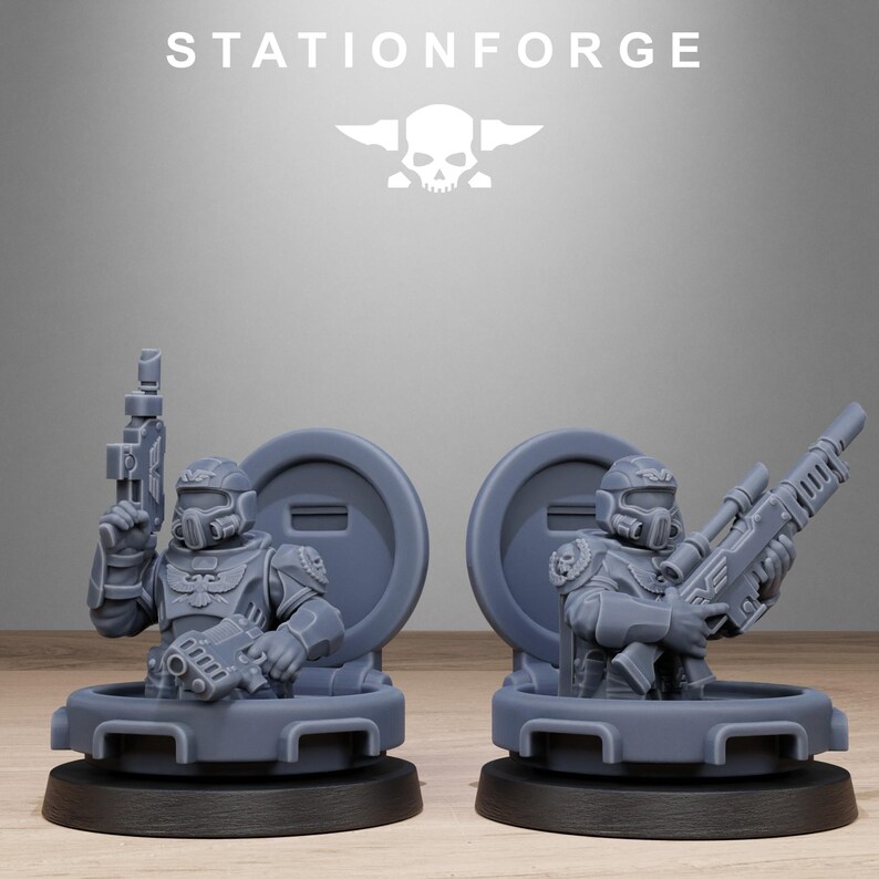 Comandanti di Carri Armati / Miniature in resina Station Forge 16k / 28 mm 32 mm per wargame da tavolo / Non dipinte immagine 6