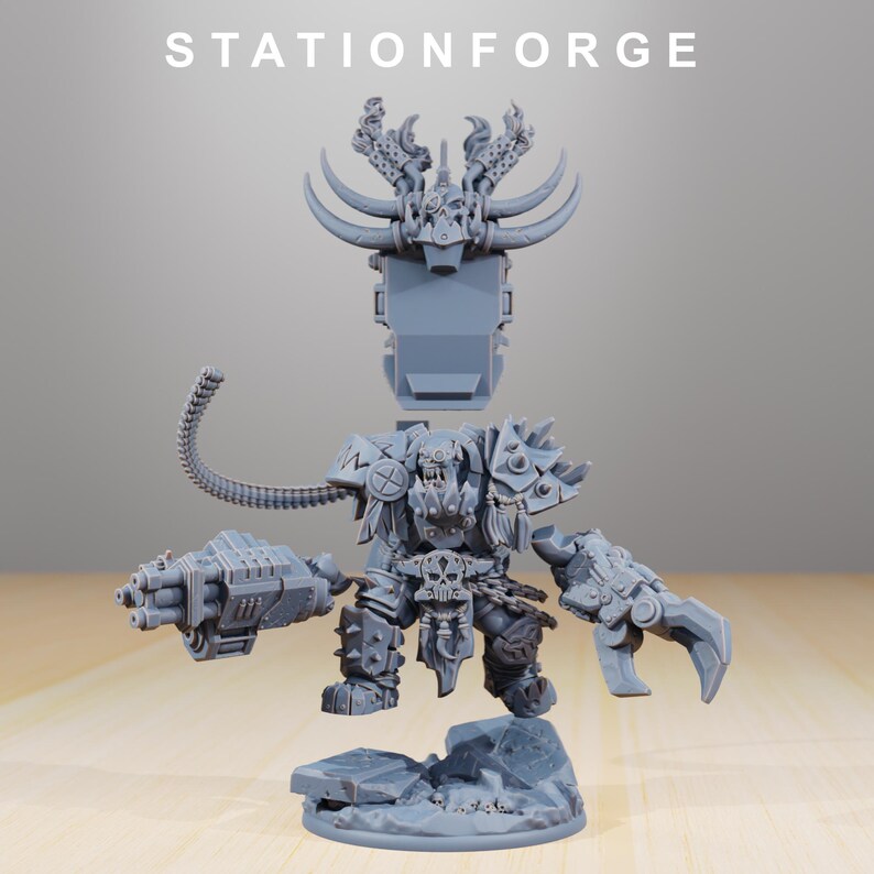 Orchi Orkaz Grand Nutta / Station Forge Miniature in resina 16k / 28 mm 32 mm Wargaming da tavolo / Non dipinte immagine 3