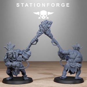 Infantería tribal Orkaz de Orkos / Miniaturas de resina Station Forge 16k / 28 mm 32 mm para juegos de guerra de mesa / Sin pintar imagen 5