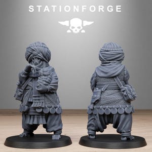 Grimcorp Scrap Operatives | Station Forge 16k Resin Miniatures | 28mm 32mm Tabletop Wargaming | Unpainted image 10