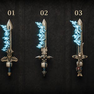 Eternal Pilgrims - Burning swords - 16k Resin - GreyTide Studio - Holy Warriors / Space Warriors / Bitz / Tabletop / Wargaming / Grimdark image 1