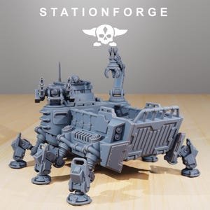 Tanque de transporte de carroñeros / Station Forge 16k Miniaturas de resina / 28 mm 32 mm Juegos de guerra de mesa / Sin pintar imagen 2