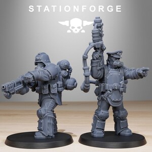 Grimguard Armored Squad Reborn | Station Forge 16k Resin Miniatures | 28mm 32mm Tabletop Wargaming | Unpainted image 7