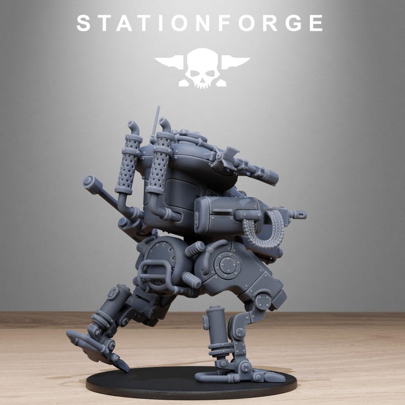Freeguard Walker | Station Forge 16k Resin-Miniaturen | 28 mm/32 mm Tabletop-Wargaming | Unbemalt Bild 8