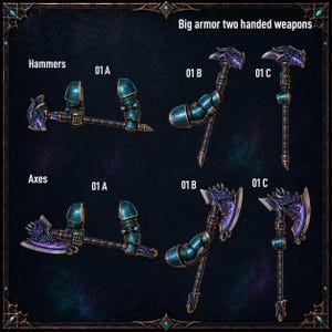 Anvil Wardens - Big Armor Two Handed Weapons - 16k Resin - GreyTide Studio - Drakes / Bitz / Tabletop / Wargaming / Grimdark image 1