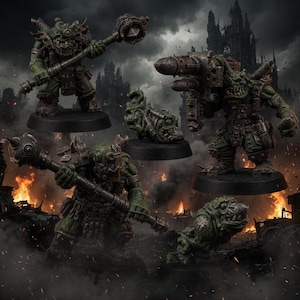 Ork Kan Krakkas T2 | 16k Resin Miniatures | 28mm 32mm Tabletop Wargaming | Unpainted image 1