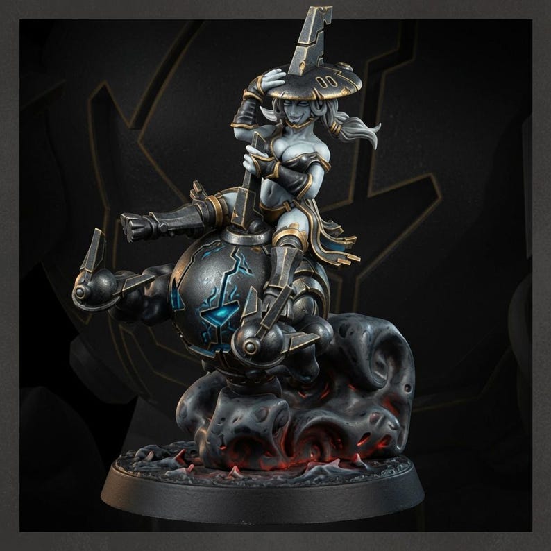 Coalition Drone Witch | 16k Resin Miniatures | 28mm 32mm Tabletop Wargaming | Unpainted image 1