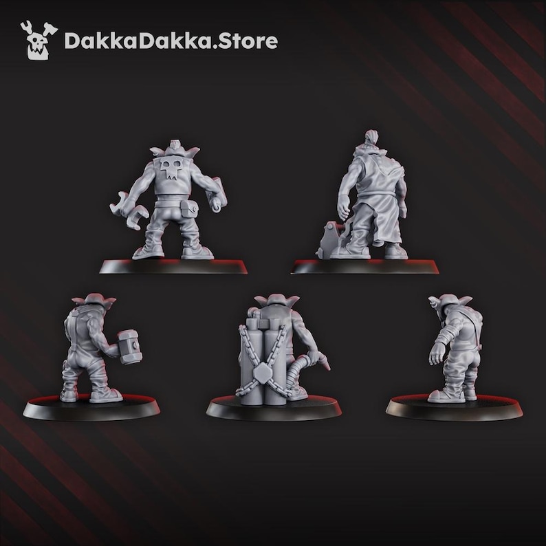 Gobbo Squad | 16k Resin Miniatures | 28mm 32mm Tabletop Wargaming | Unpainted image 3