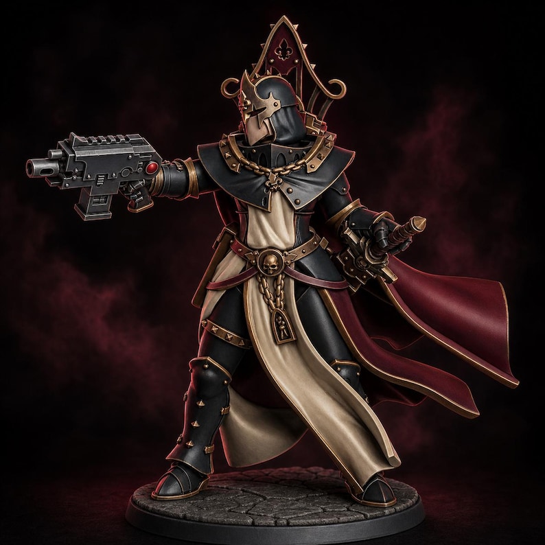 Sister Of Guilt Miniature | 16K Resin Wargaming Figure (28mm/32mm) image 1