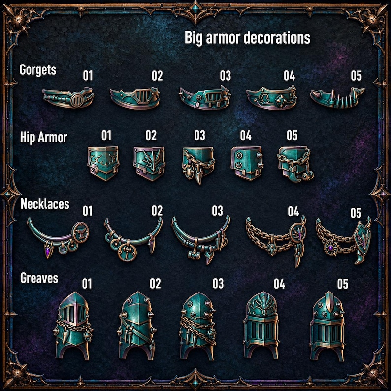 Anvil Wardens - Grote pantserdecoratie - 16k hars - GreyTide Studio - Drakes / Space Warriors / Bitz / Tabletop / Wargaming / Grimdark afbeelding 1