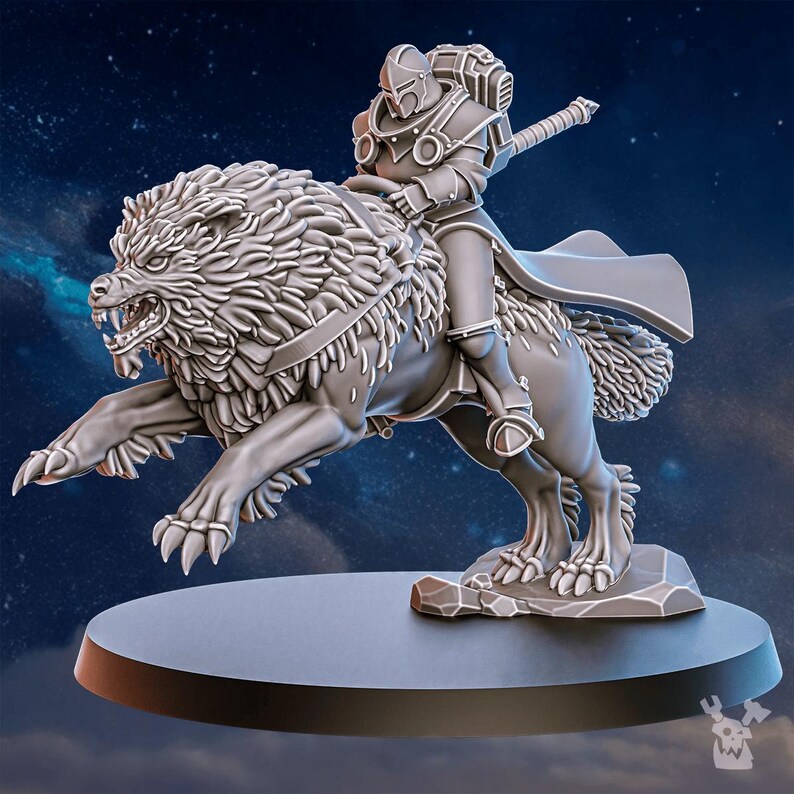 Stormpride Wolf Riders | 16k Resin Miniatures | 28mm 32mm Tabletop Wargaming | Unpainted image 8