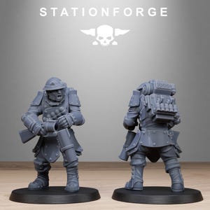 Royalguard Bastioneers | Station Forge 16k Resin Miniatures | 28mm 32mm Tabletop Wargaming | Unpainted 画像 7