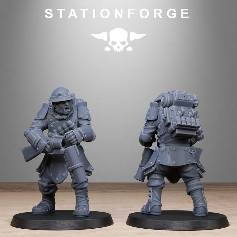 Royalguard Bastioneers | Station Forge 16k Resin Miniatures | 28mm 32mm Tabletop Wargaming | Unpainted 画像 7