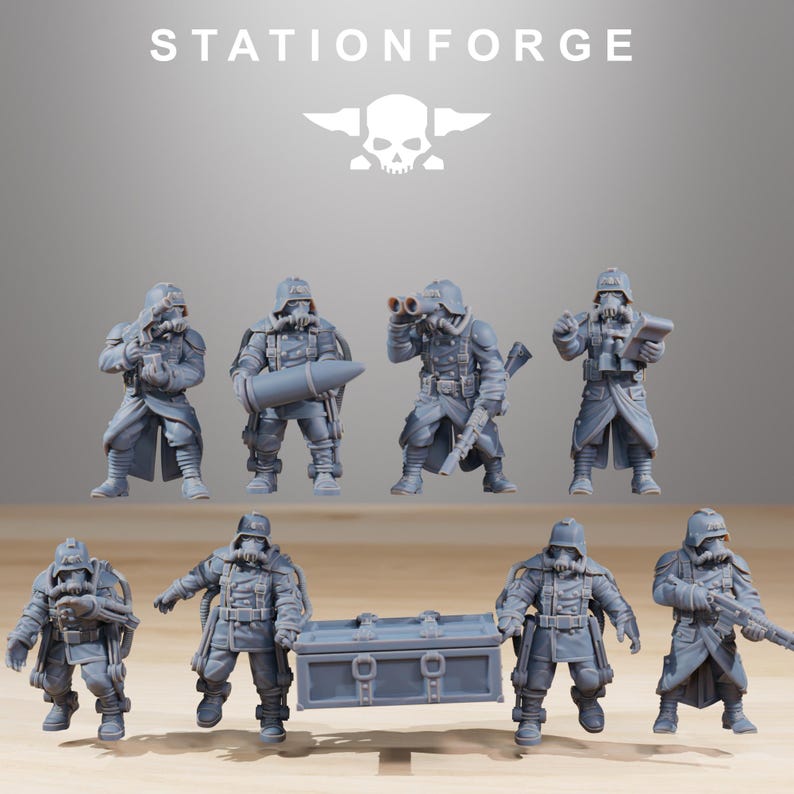 Grimguard Heavy Artillery | Station Forge 16k Resin Miniatures | 28mm 32mm Tabletop Wargaming | Unpainted image 4