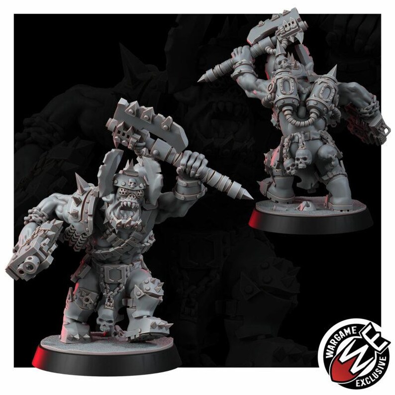 Ork Khork Choppa Goreboyz | Miniatury z żywicy 16k | 28 mm 32 mm Gry bitewne | Niepomalowane zdjęcie 6