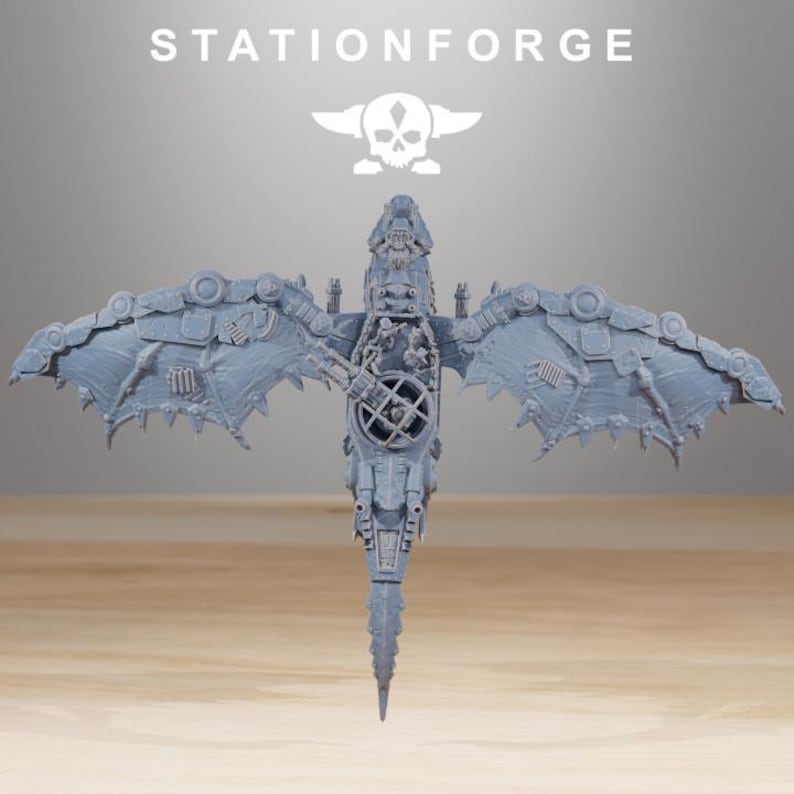 Orkaz Dragon Bomba | Station Forge 16k Resin Miniatures | 28mm 32mm Tabletop Wargaming | Unpainted image 5