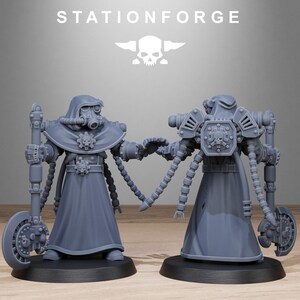 Grimguard Tech Engineers | Station Forge 16k Resin Miniatures | 28mm 32mm Tabletop Wargaming | Unpainted image 6