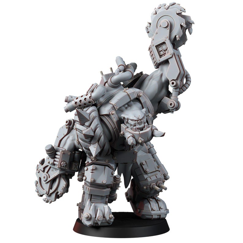 Ork Mega Armoured Bulorks | 16k Resin Miniatures | 28mm 32mm Tabletop Wargaming | Unpainted image 8