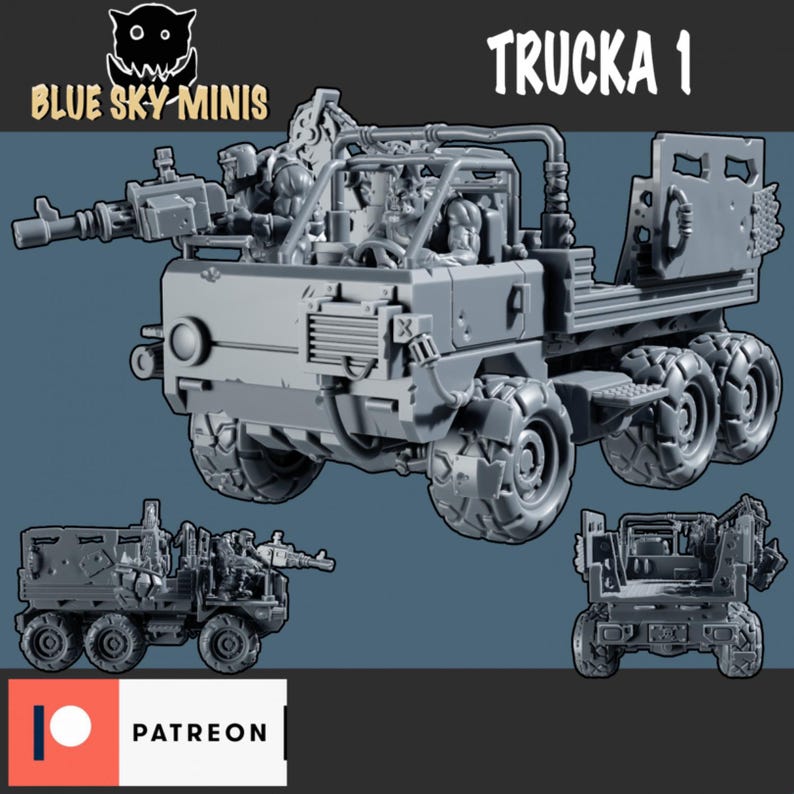 Camioneta Orca - Vehículo Orco - Resina 16k - Orcos / Juegos de Mesa / Wargaming / Grimdark imagen 2
