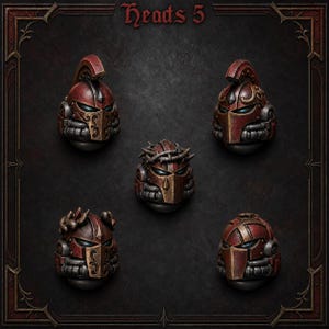 Señores Carmesíes - Cabezas #5 - Resina 16k - GreyTide Studio - Sangre / Guerreros Espaciales / Piezas / Juegos de Mesa / Wargaming / Grimdark imagen 1