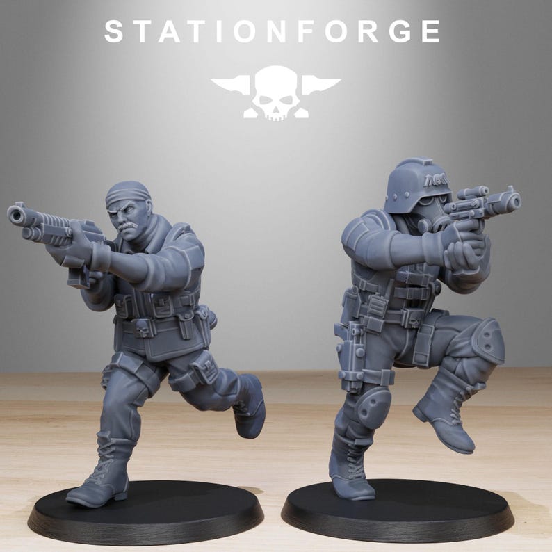 Grimguard Counter Terrorists | Station Forge 16k Resin Miniatures | 28mm 32mm Tabletop Wargaming | Unpainted image 6